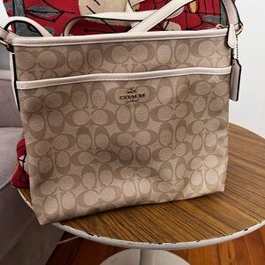 Coach Beige Signature Crossbody Bag